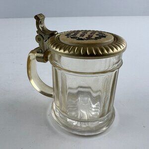 BMF Schnapskrugerl Original Hops And Malt Mini Stein Lidded Shot Glass West Germ